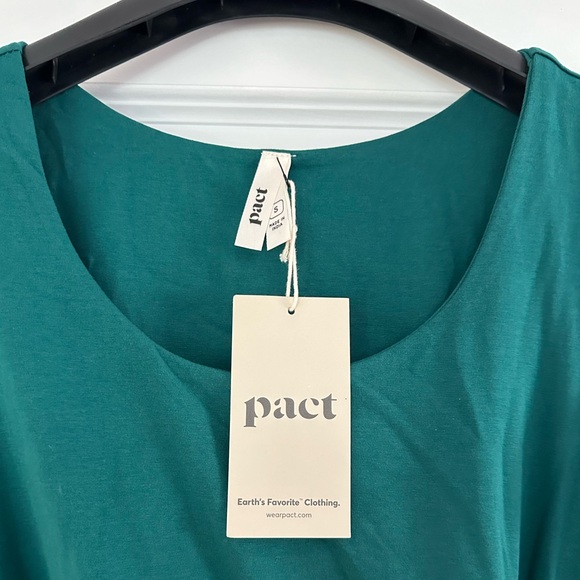 NWT Pact Organic Cotton Fit & Flare Ballet Dress- Mineral Size Small - Picture 2 of 7